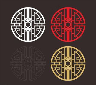 圆形矢量花纹图片