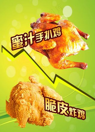 蜜汁手扒鸡 脆皮炸鸡图片