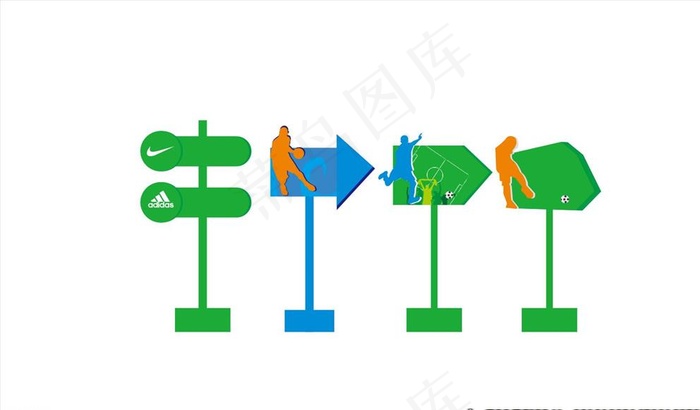 健康步道指路牌图片