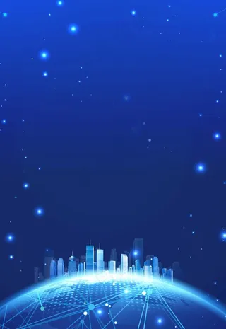 蓝色背景海报图片