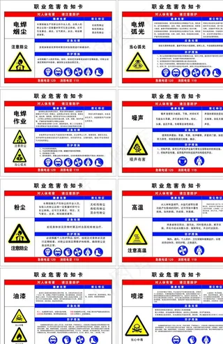 职业危害告知卡图片
