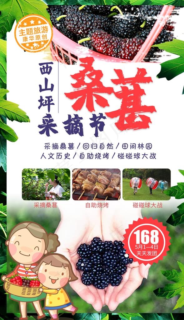 桑葚采摘节图片(1000X1650(DPI:120))psd模版下载