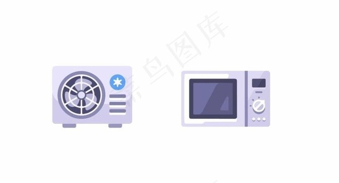 卡通电器图片ai矢量模版下载