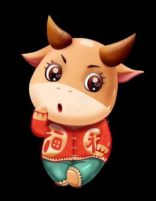 牛年 画板 插画图片