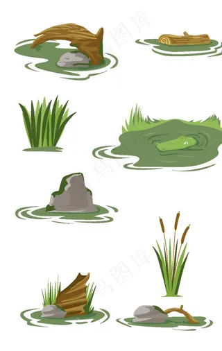 水草卡通图标图片