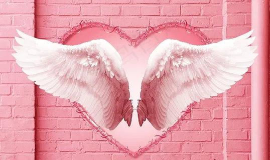 翅膀背景墙图片