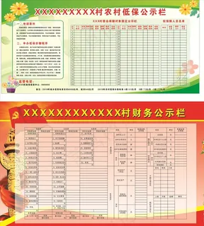 低保财务公示栏图片