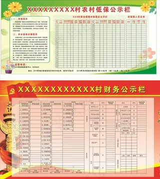 低保财务公示栏图片