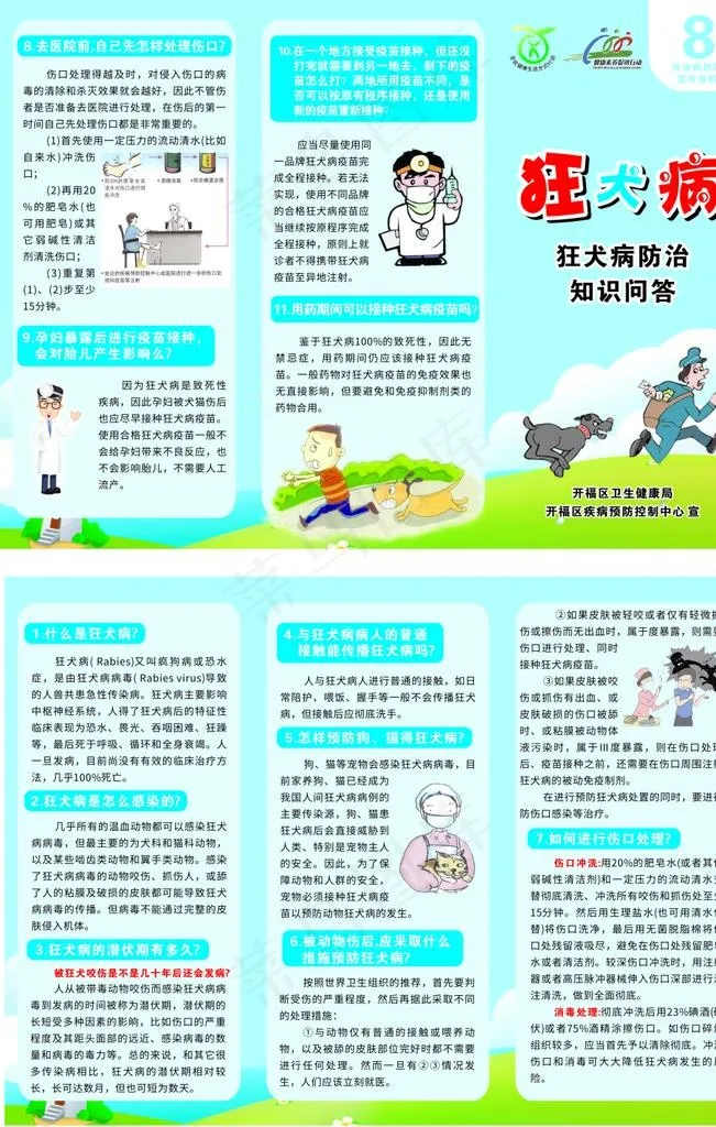 狂犬病防治图片cdr矢量模版下载