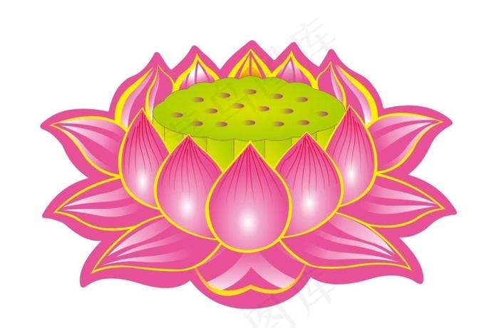 莲花 上贰图片cdr矢量模版下载