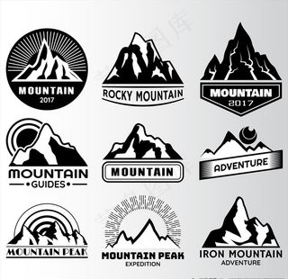 山脉图标 山脉标志图片