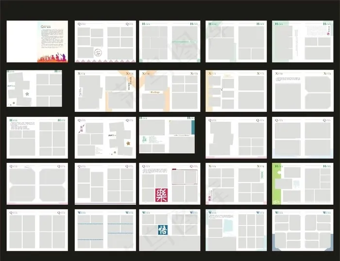 纪念册  同学录图片cdr矢量模版下载