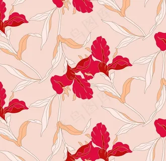 植物无缝印花图片