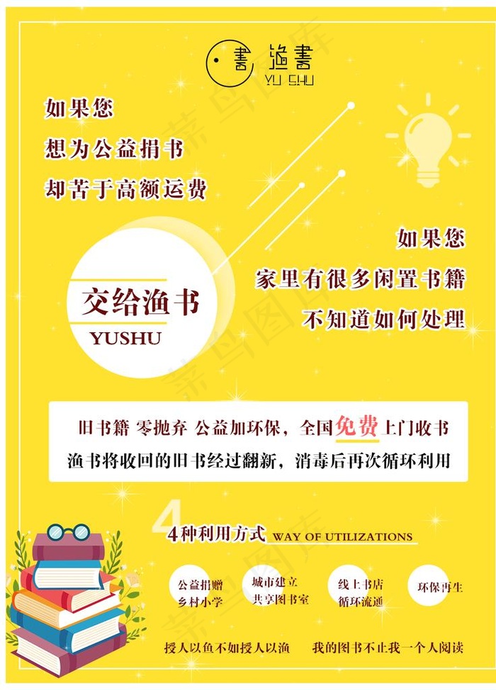 书店海报图片psd模版下载