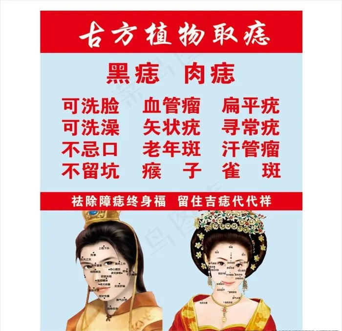 植物祛痣 古方植物取痣图片psd模版下载