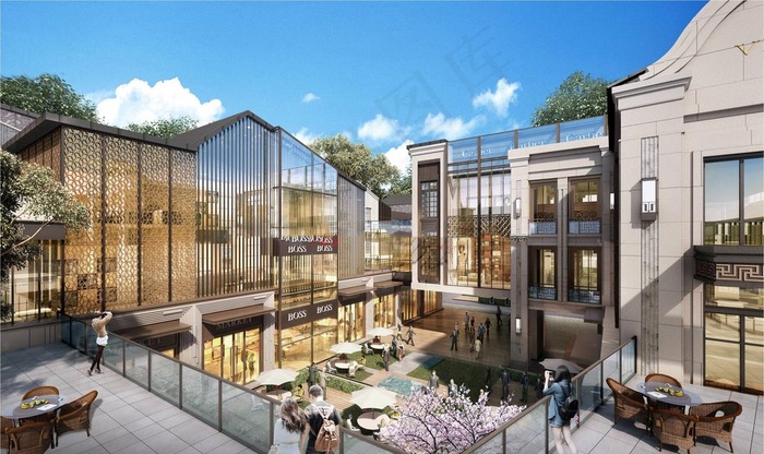 新中式商业街图片