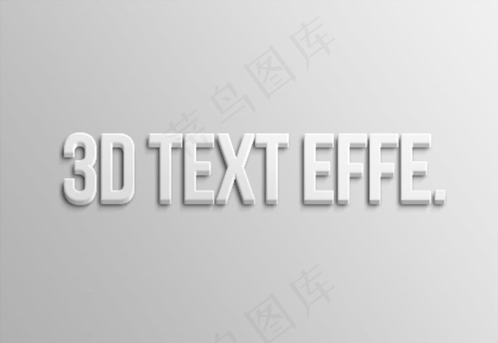 立体字样机图片psd模版下载