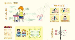 书写坐姿握笔图片