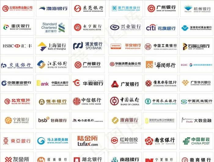 银行logo图片cdr矢量模版下载
