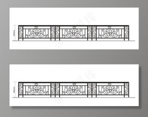 铁艺栏杆造型图片