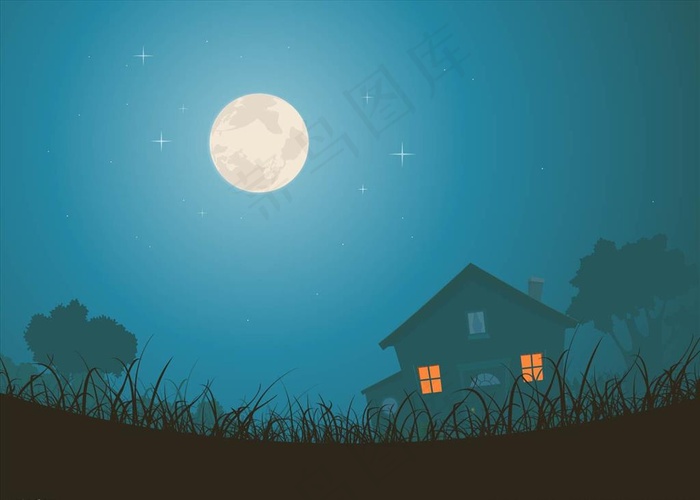 夜景图片ai矢量模版下载