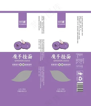 魔芋挂面包装图片