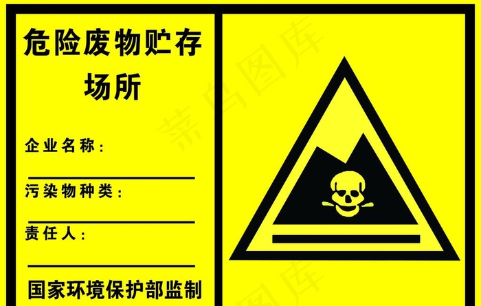 危废 危险废物 骷髅头 危标志图片psd模版下载