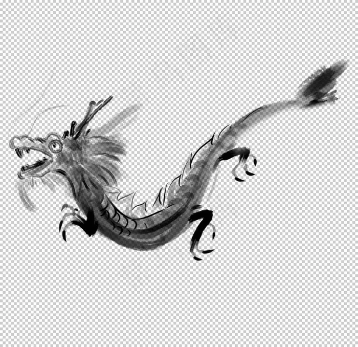 水墨龙图片