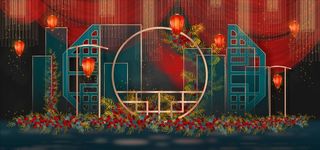 森系婚礼舞台图片