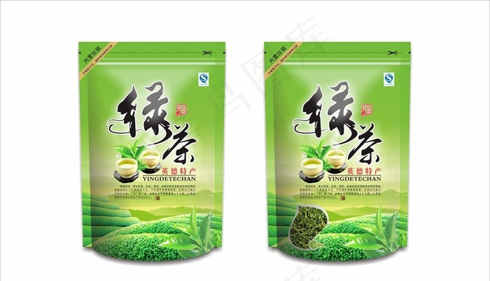 绿茶包装图片cdr矢量模版下载