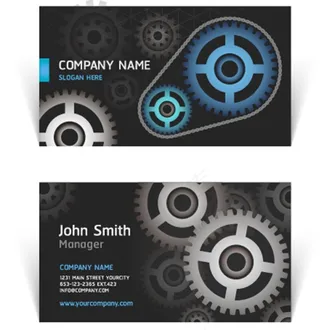 时尚齿轮装饰名片图片