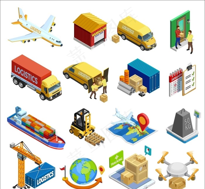 物流场景图图片