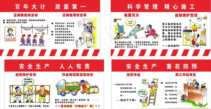 建筑工地  安全挂图 安全生产图片