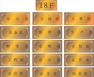 企业科室牌图片