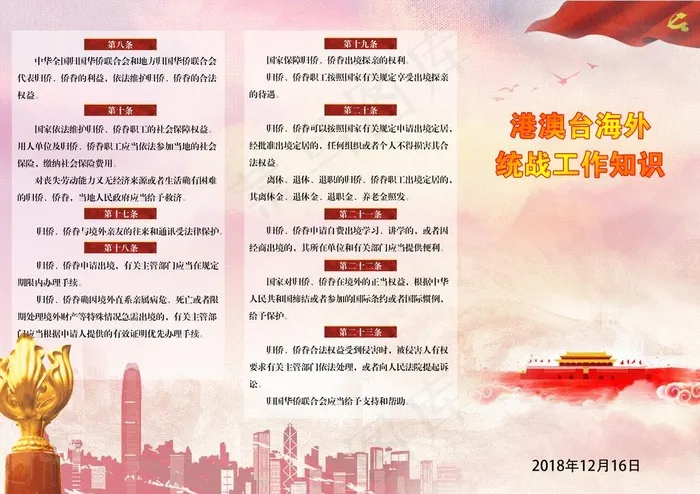 统战三折页图片(3366X2480(DPI:300))psd模版下载