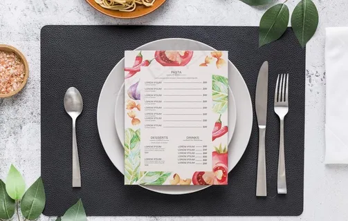 餐厅菜单样机图片