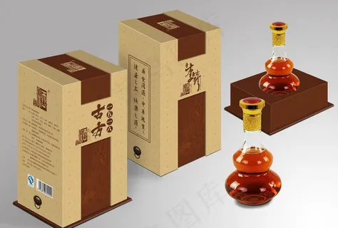 酒盒包装(AI平面展开图)图片