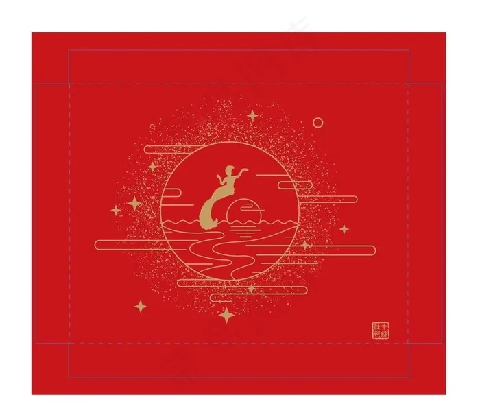 月饼盒图片ai矢量模版下载
