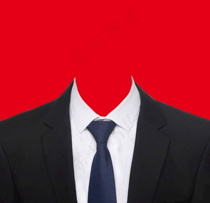 证件照西装领带衣服素材图片psd模版下载