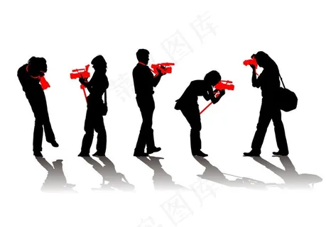 摄像 记者 拍菜鸟图库片