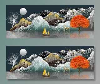 山水装饰画图片