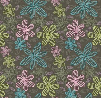 手绘花纹印花图片 手绘花纹印花图片