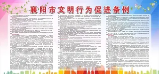 文明行为条例 文明展板图片