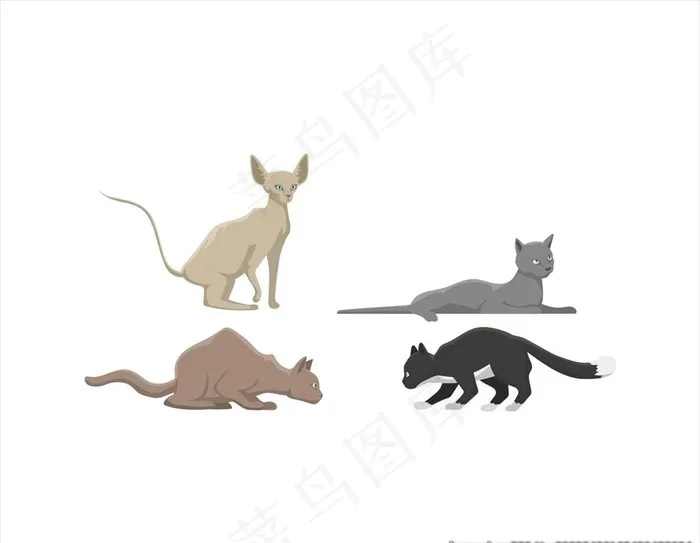 矢量猫图片cdr矢量模版下载