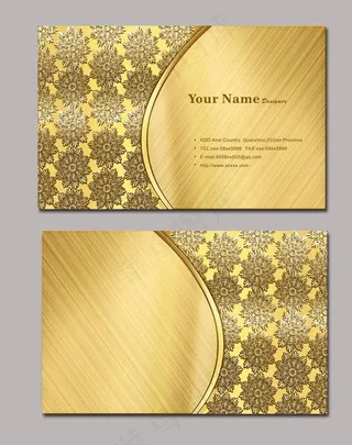 金色名片图片