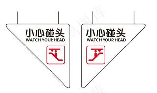 扶梯小心碰头图片