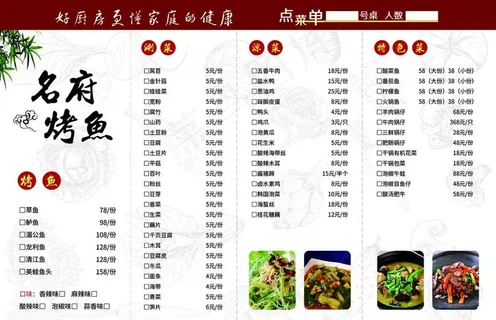烤鱼勾选菜单图片
