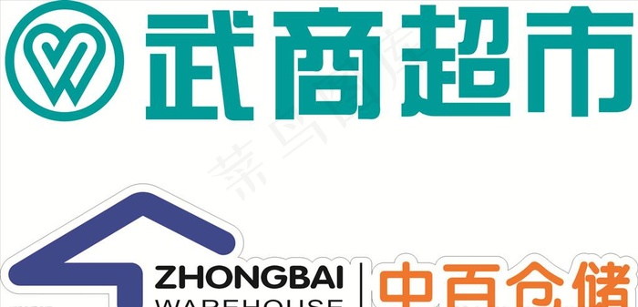 中百仓储 武商超市LOGO图片cdr矢量模版下载