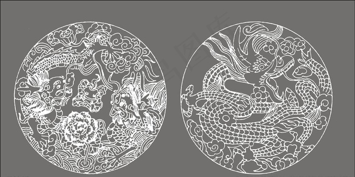 中式装饰花纹图片cdr矢量模版下载