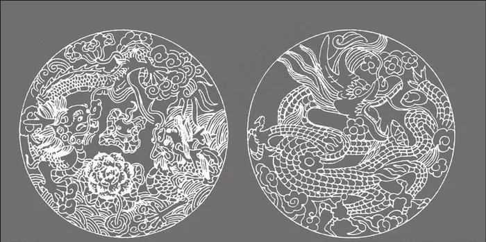 中式装饰花纹图片cdr矢量模版下载